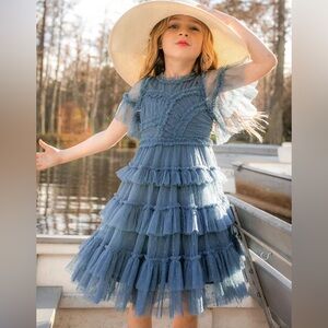 Ivy City co Toddler girl Whimsical dress in emerald green size 2T